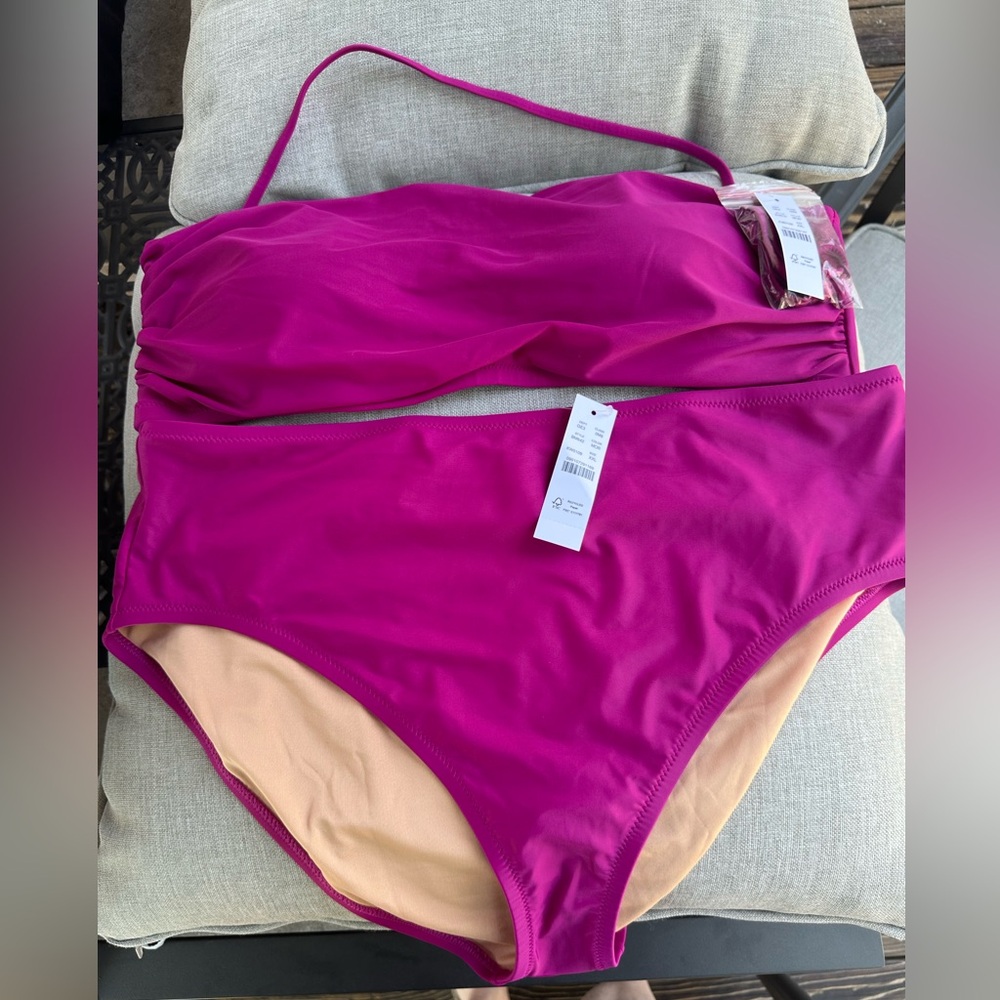 Vibrant Pink NWT J Crew Bikini Set Size XXL